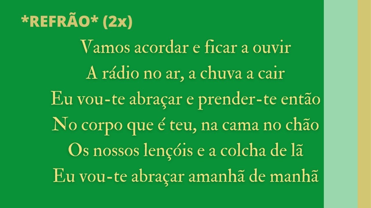 Amanh&atilde; De Manh&atilde; - Doce (Letra)