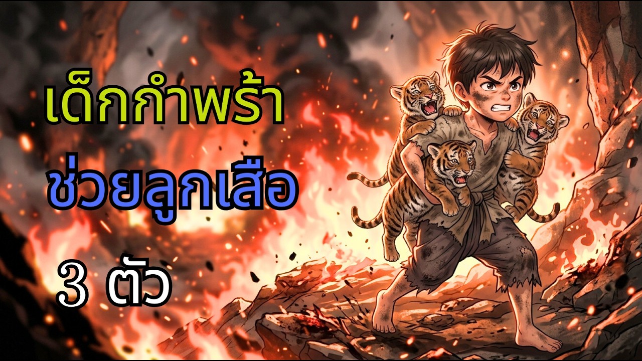 เด็กชายกำพร้าที่อาศัยอยู่ในบ้านร้างช่วยเสือที่ประสบภัย และได้รับการตอบแทนด้วยโสมพันปี