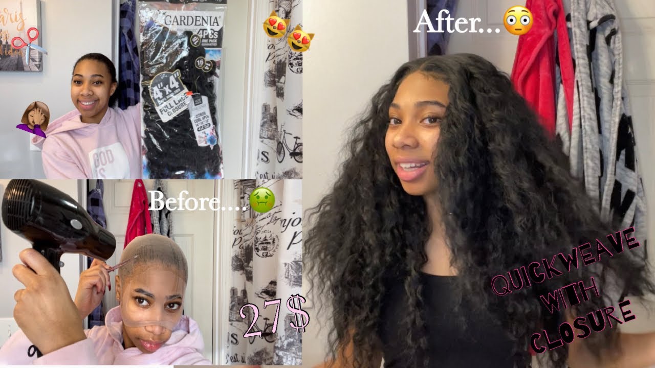 HOW TO DO A CLOSURE QUICKWEAVE | USING 4x4 CLOSURE PIECE | FT. MASTERMIX GARDENIA | Mya Monét