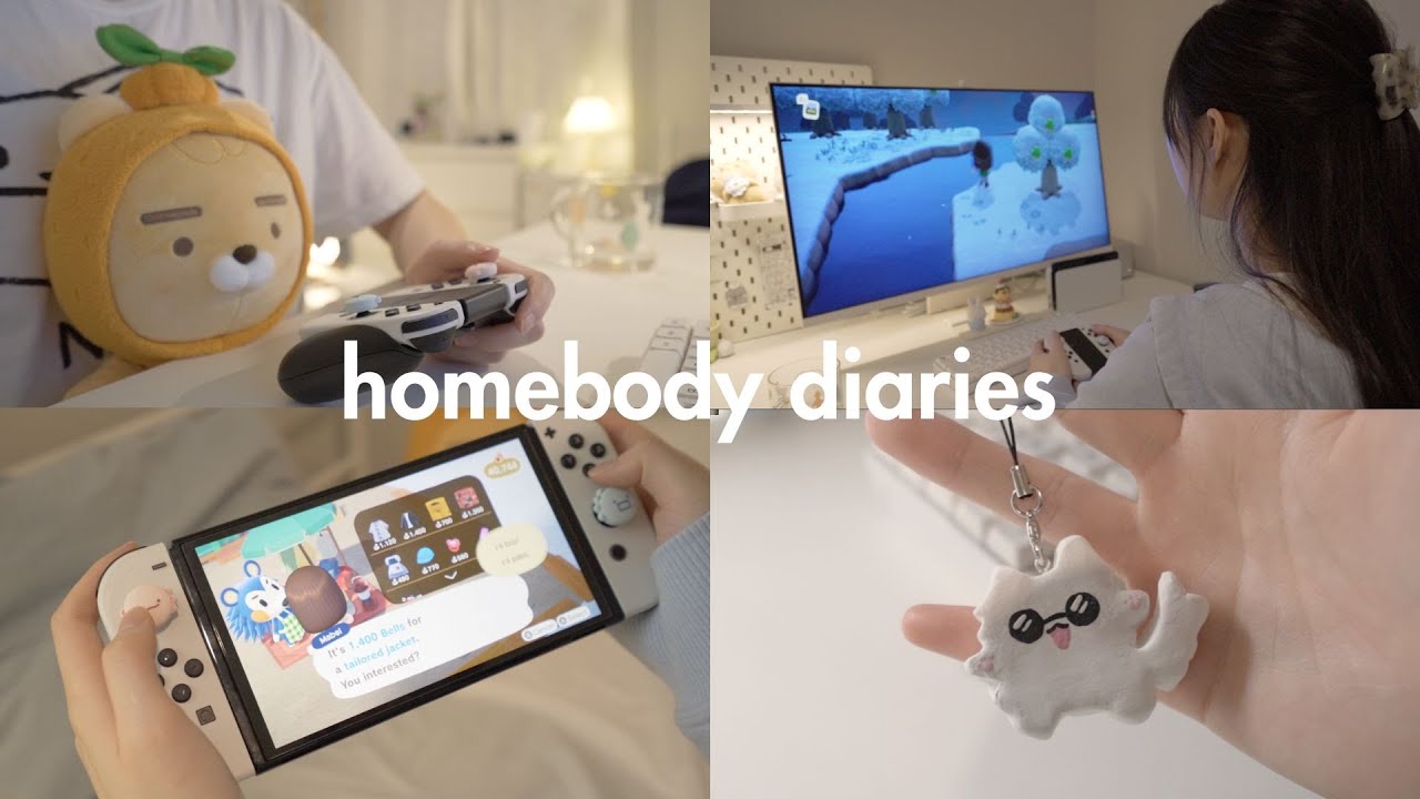 homebody diaries 🎮 game vlog, night routine, spy family anime, animal crossing