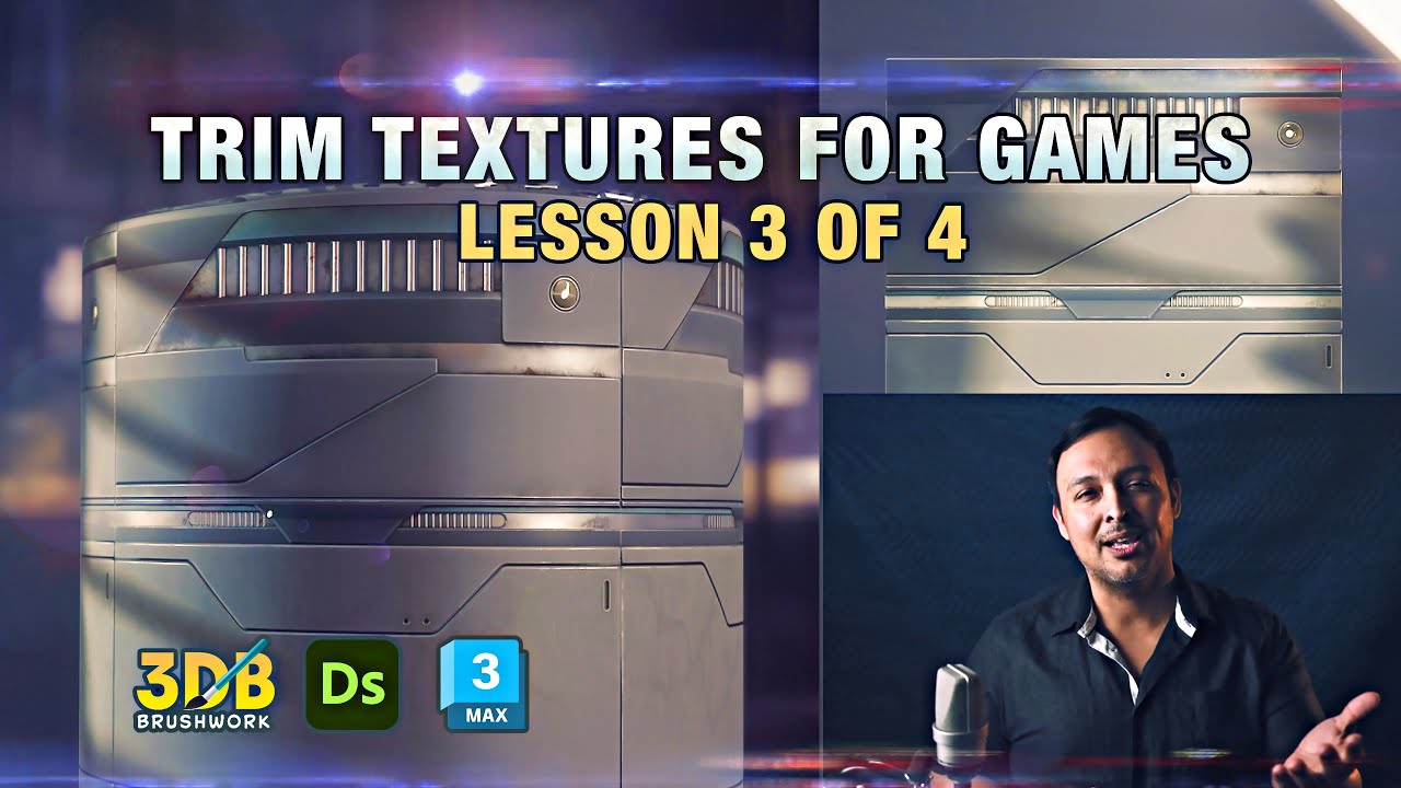 Trim Textures for Games | Substance Designer Tutorial | Sci-Fi Texturing (Part 3)