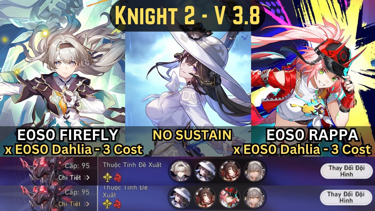 Firefly x Dahlia & Rappa x Dahlia - K&iacute;ch ph&aacute; 0 bảo k&ecirc; th&ocirc;ng đ!t bọ sh!t | K2 | 3 Stars | V3.8 | HSR