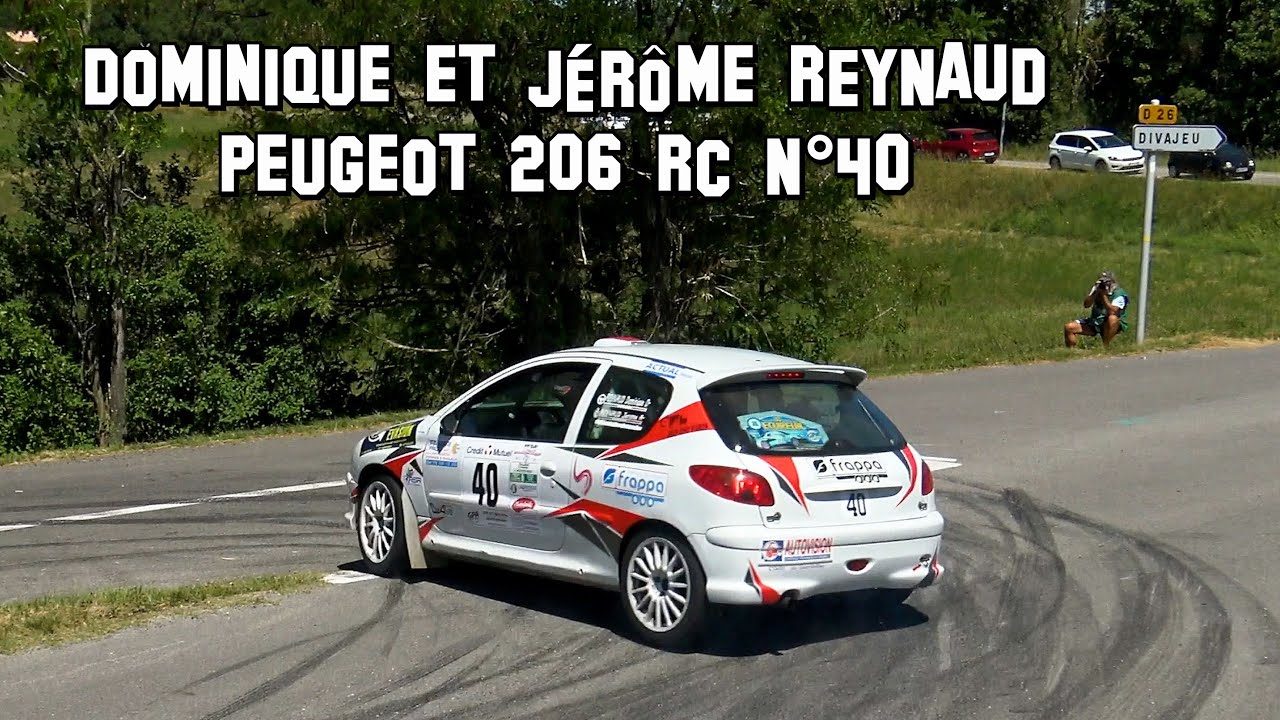 Rallye de l'Écureuil Drôme Provençale 2022 - Peugeot 206 RC N°40 - Dominique et Jérôme REYNAUD