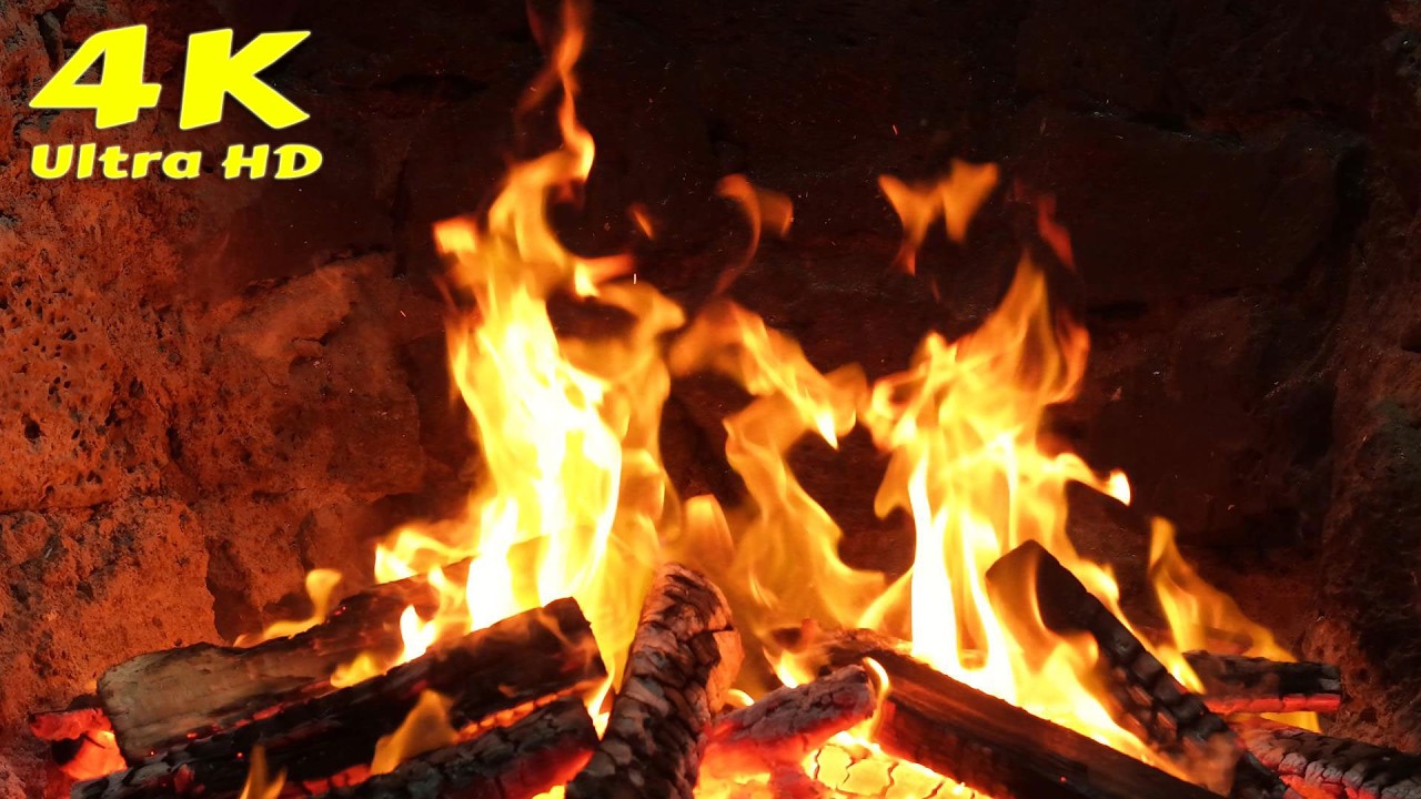 🔥Fireplace Ambience Cozy Winter. Fireplace Video With snow ambience. Winter Fireplace Cabin Retreat