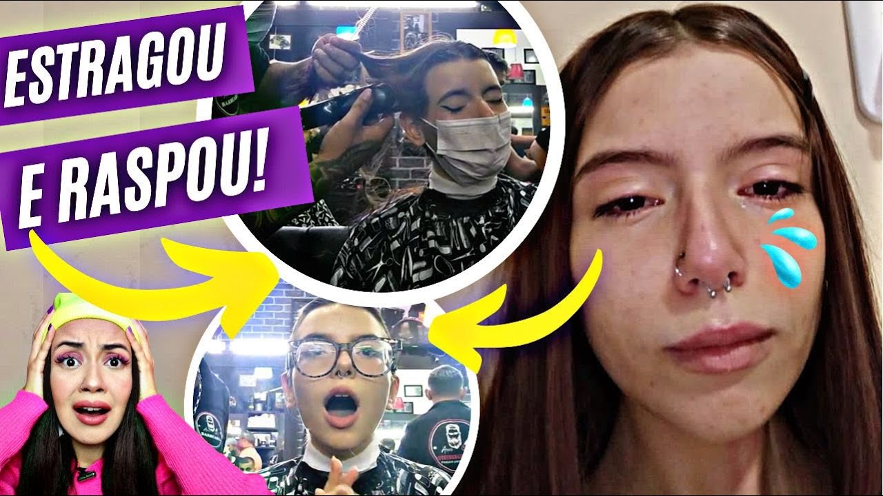 MENINA RASPA A CABEÇA DEPOIS DE CORTE QUÍMICO! Se arrependeu? Entenda o caso.