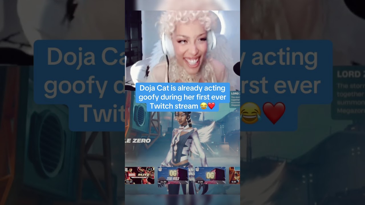 Doja Cat is already acting goofy during her first ever Twitch stream 😂❤️