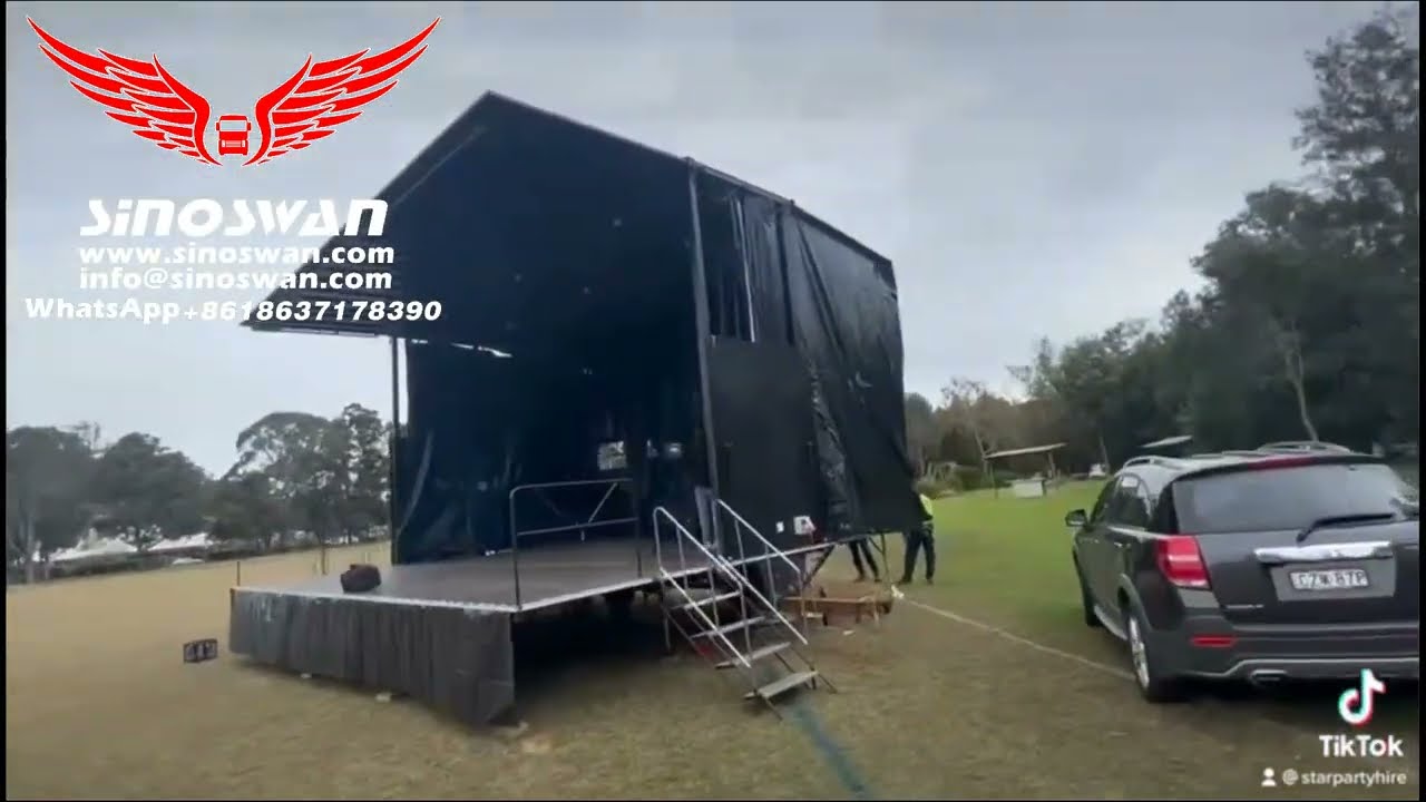 SINOSWAN ST85 MOBILE FESTIVAL EVENTS STAGE TRAILER IN AUSTRALIA  Marketing, LED Video,  Broadcasting