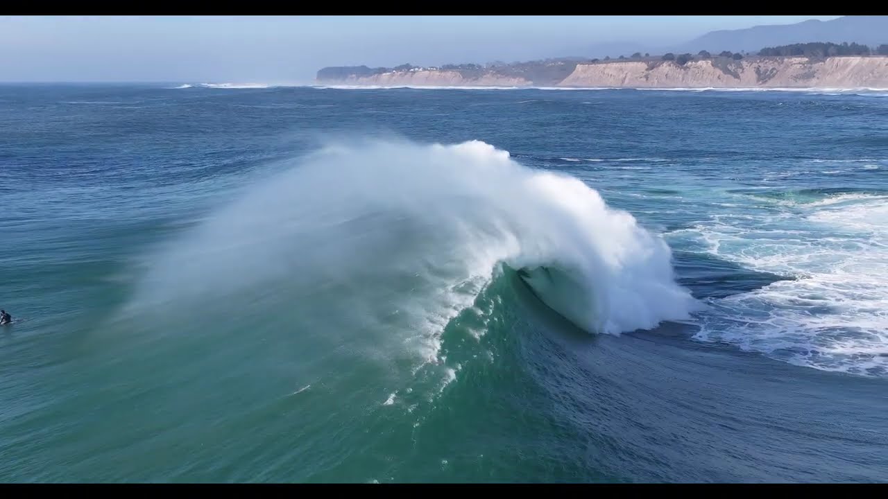XL Mavericks Waves in Slow Motion 🌊 | Surfers vs Giant Sets | 4K Drone Cinematic