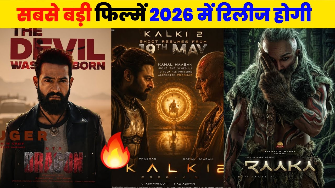 Top 10 Upcoming Big South Pan Indian Movies  2026-2027 ||Upcoming Films 2026 | Dragon,Raaka,Kalki 2