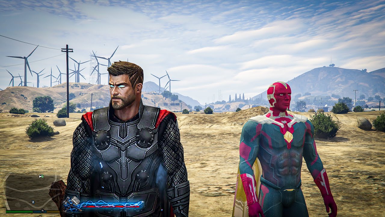 Thor vs Vision - GTA 5 Thor mod - CocoBibu
