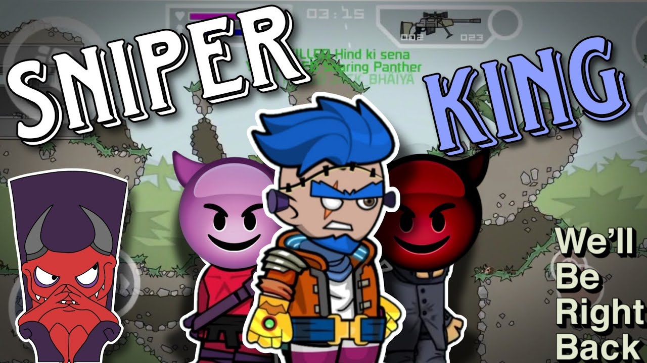 Sniper King is back in mini Militia| Op gameplay| Sniper master | da2 | 😈😈