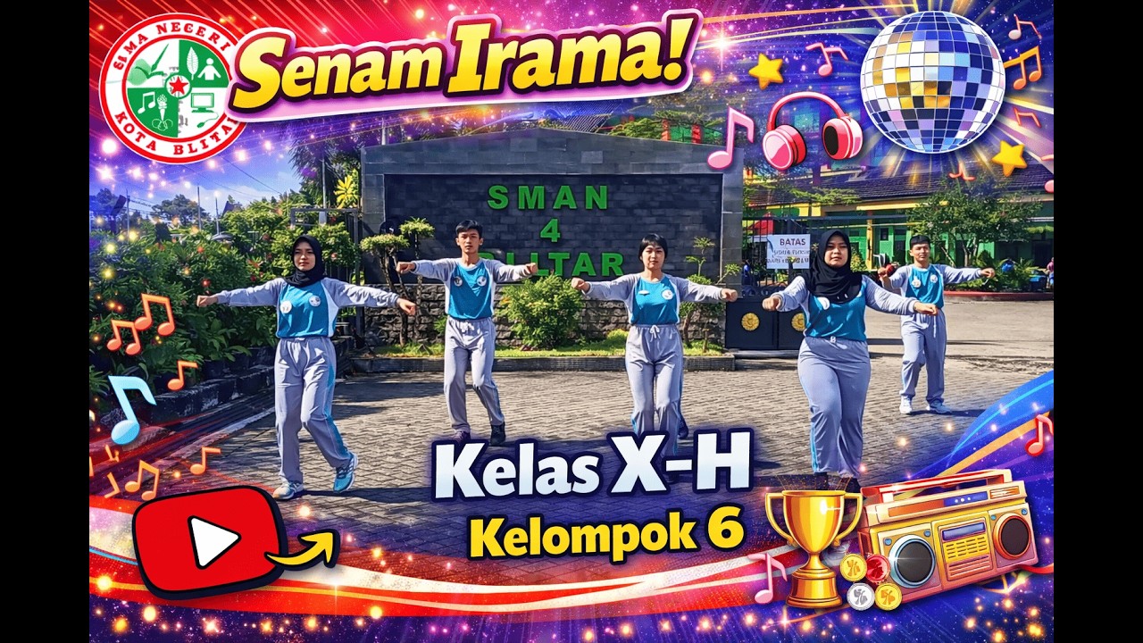Senam irama 10 menit Kelompok 6 kelas X-H