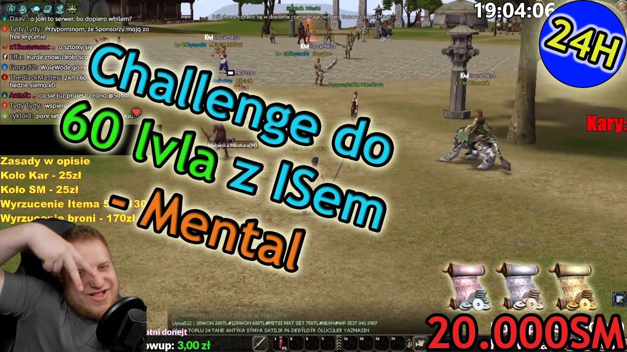 Sabal i Challenge do 60 lvla z ISem - Wojownik Mental - Metin2