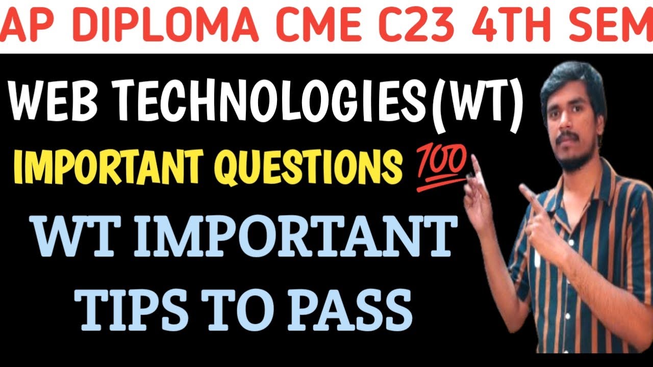 ap diploma c23 cme web technologies important questions| tips to pass web technologies WT
