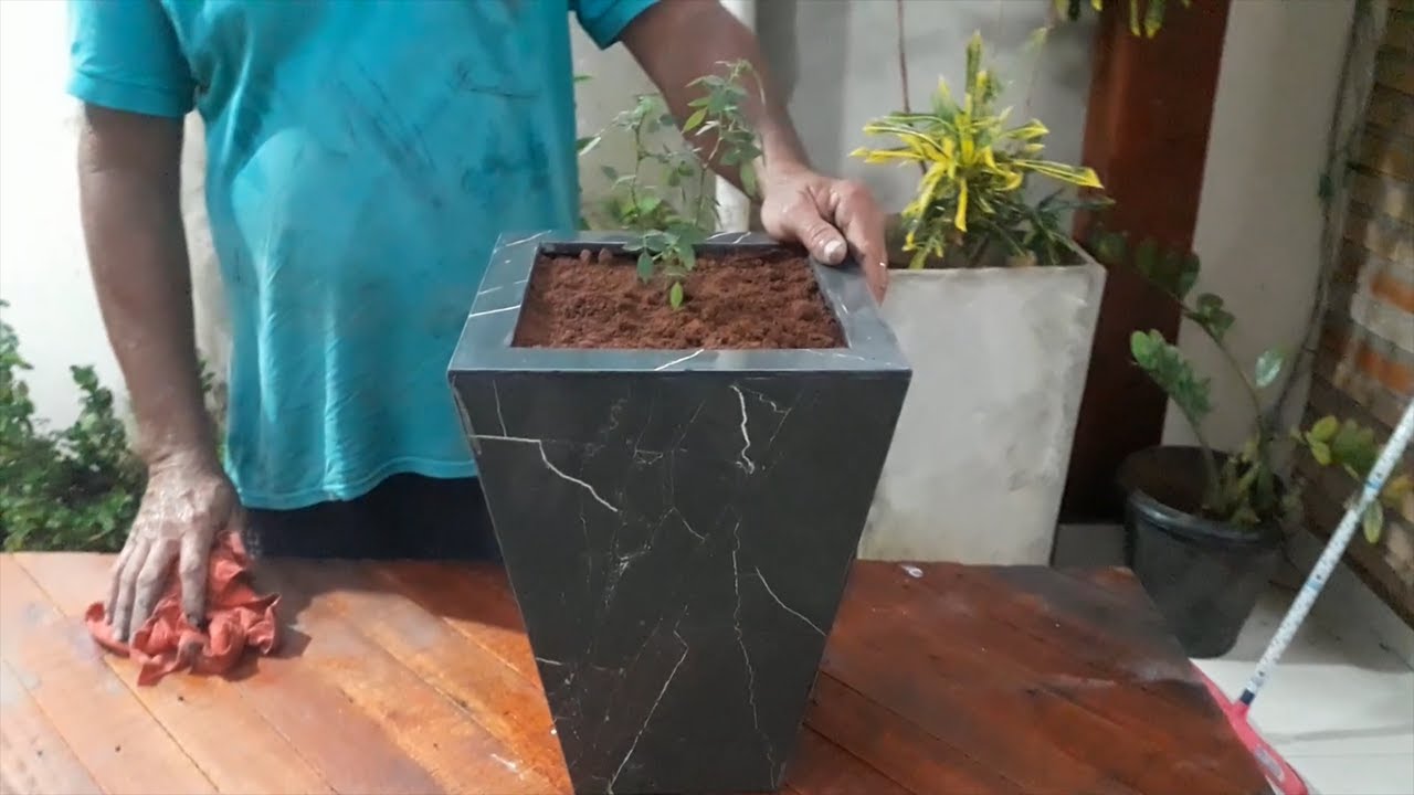 Fazendo vaso com restos de porcelanato - Odair Pipino