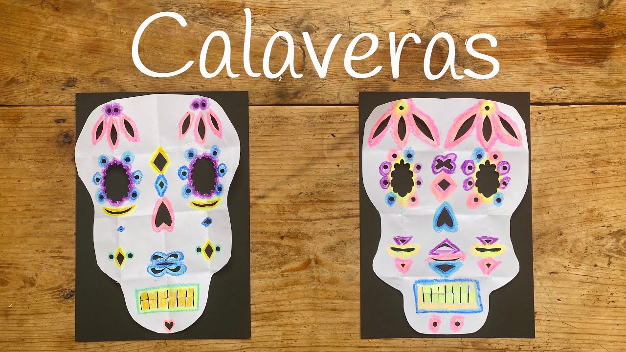 CALAVERAS para el día de los muertos y HALLOWEEN | KIRIGAMI fácil para niños