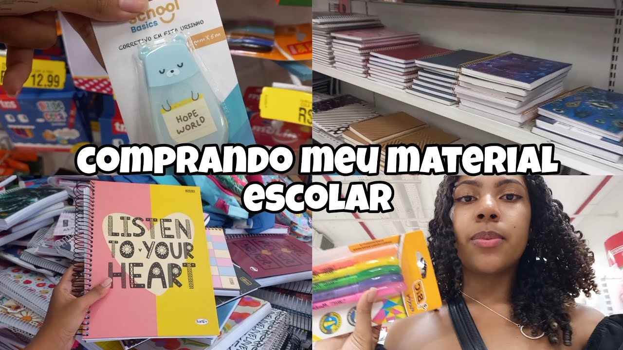 COMPRANDO MEU MATERIAL ESCOLAR 2024 📚