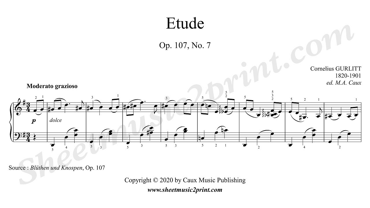 Gurlitt : Etude Op. 107, No. 7 - Buds & Blossoms