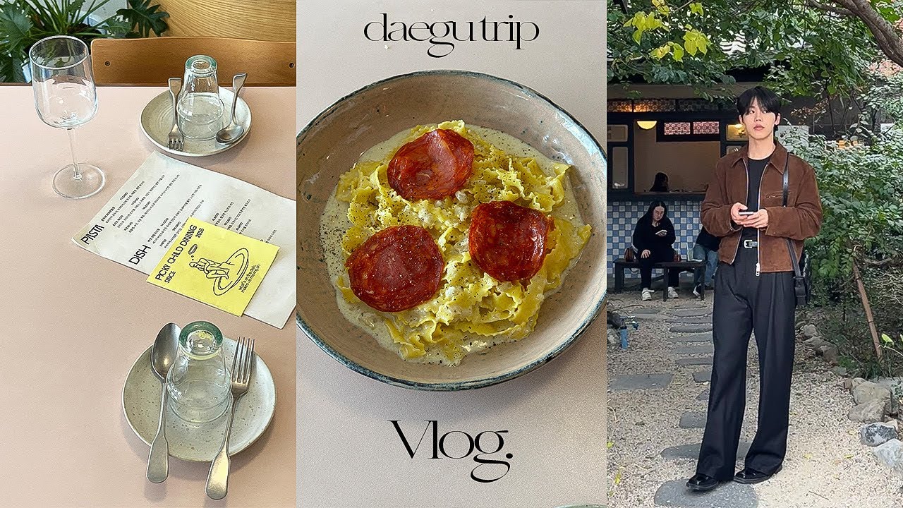 VLOG | 짧지만 알찬 대구 여행 🌱 | 대구 카페,맛집 | 피키차일드 다이닝 | 동아식당 | 경탄성 | 딥커피로스터스 | 오가닉모가 | 실재계 | 대구 소품샵 | 물비늘
