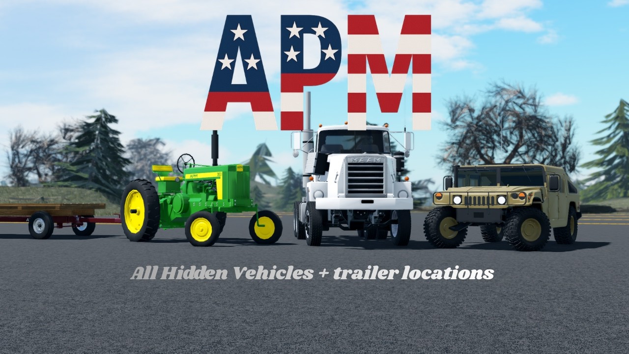 Все места расположения скрытых транспортных средств в APM! | Roblox American Plains Mudding