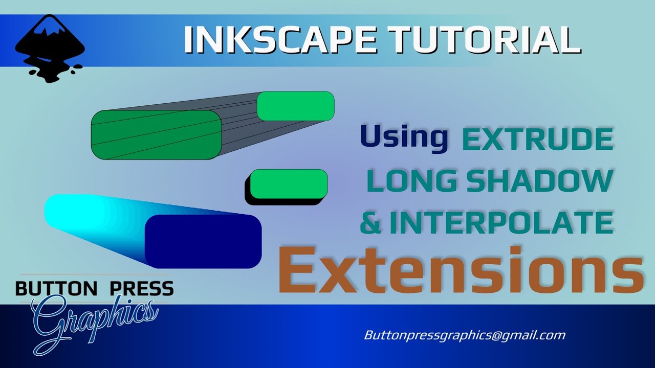 Использование расширений EXTRUDE, INTERPOLATE и LONG SHADOW в INKSCAPE