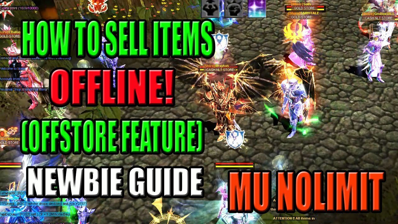 How to Offline Sell items in-game (Offstore) - MU Nolimit (Newbie Guide)