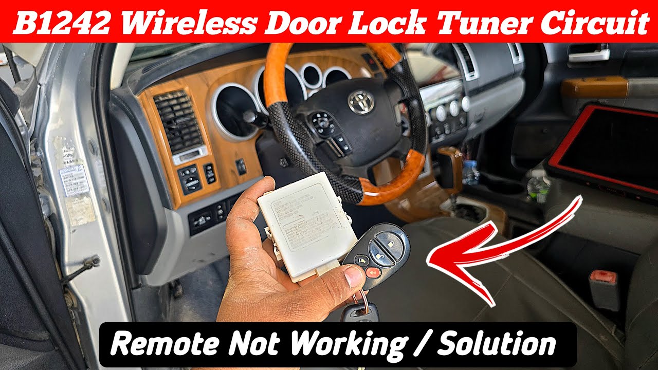 B1242 wireless Door Lock Tuner Circuit Toyota || Remote Not Working + Solution 💯