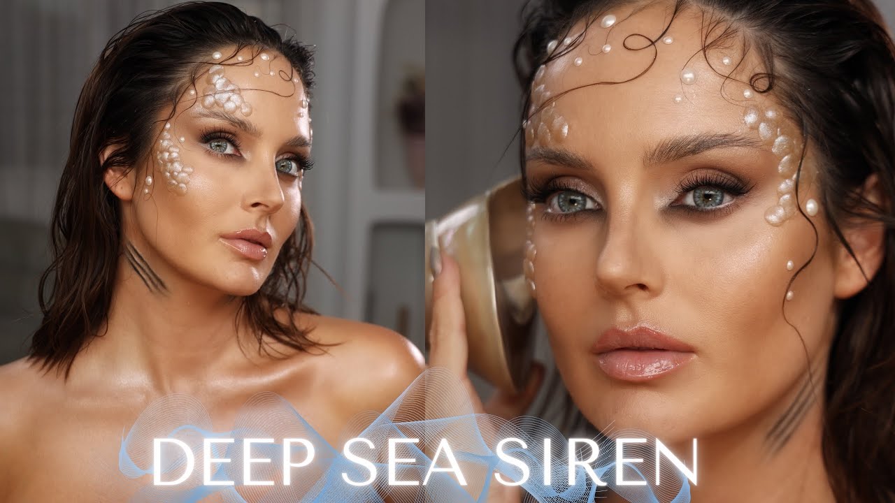 Mythical Siren / Mermaid Halloween Makeup with Realistic Fish Scales