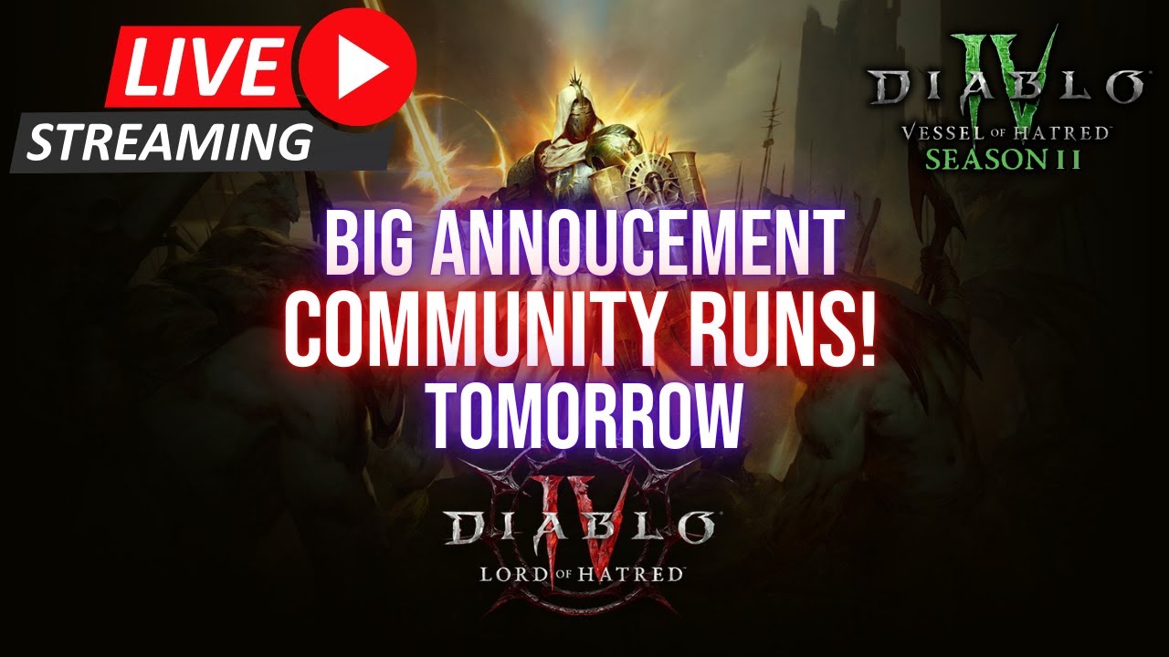 BIG Announcement Tomorrow! Back To The Grind! #Diablo4 #Diablopartner