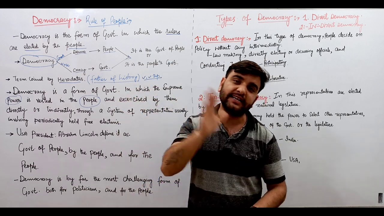 LEC-01 DEMOCRACY & ITS TYPES || Why do we need DEMOCRACY? || CIVICS FOR JKSSB ASSISTANT COMPILER