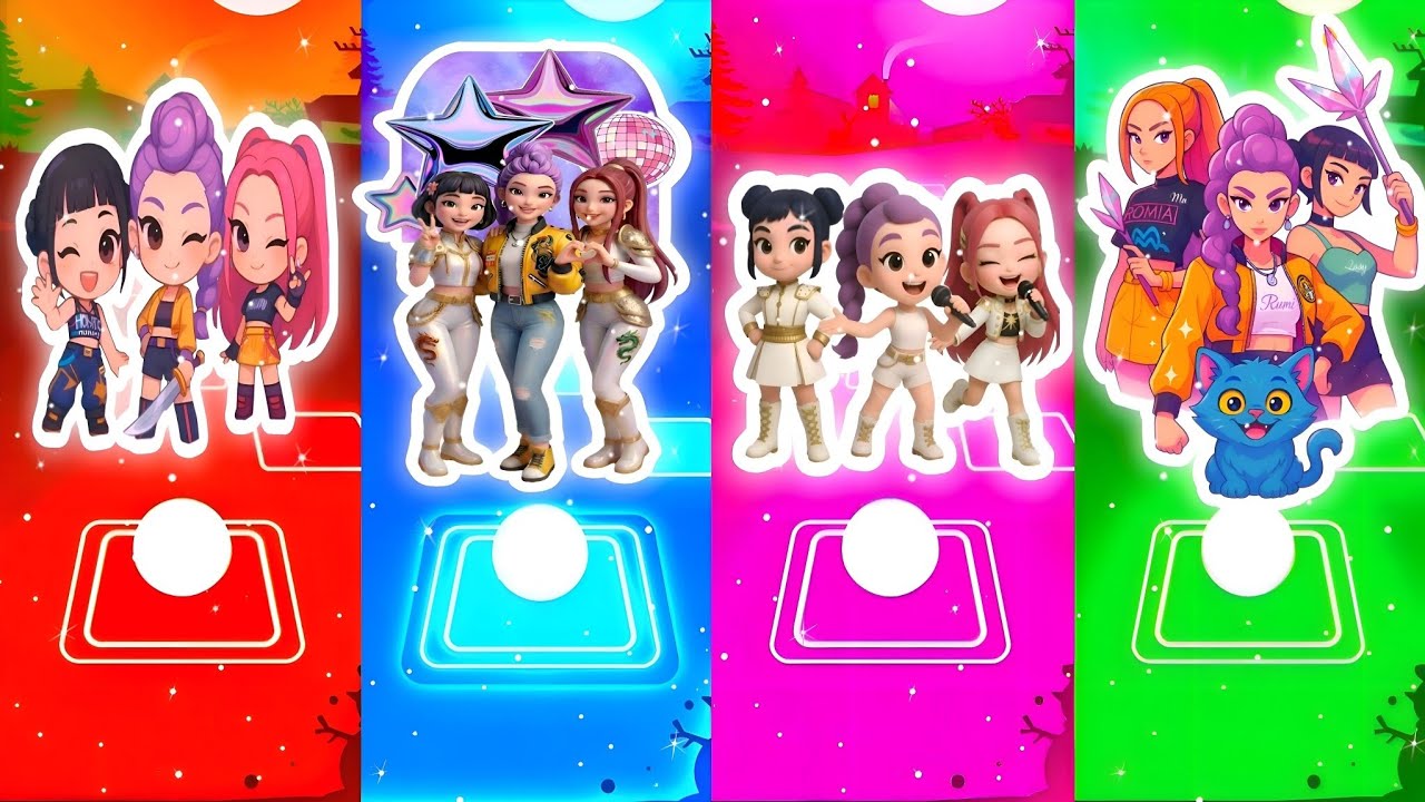 Kpop Demon Hunters: Tiles hop EDM RUSH 💃🕺 #tilrsho#motivation# funny # tileshop#coffin dance#