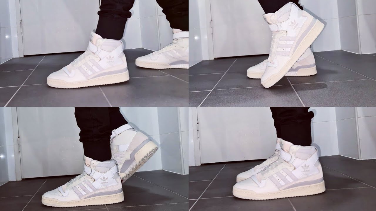 adidas Forum 84 High Grey One Orbit Grey Cloud White on feet
