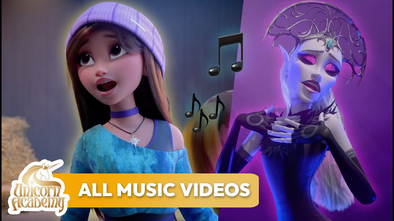 ALL Unicorn Academy Music Videos! 🎵🎤 | Cartoons for Kids