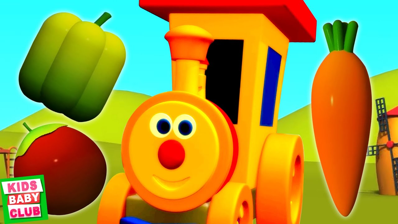 Learn Vegetables, Educational Videos With Ben The Train, Car Cartoon Songs by Kids Baby Club