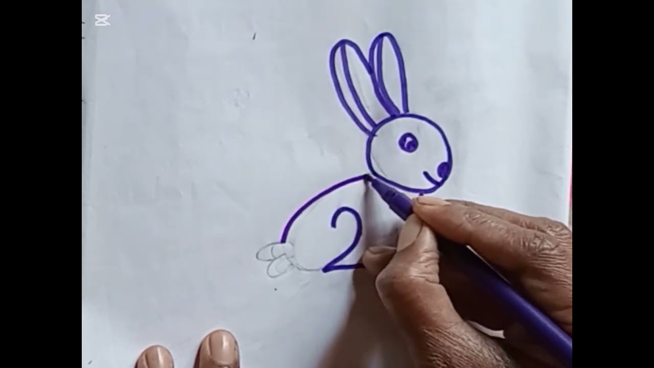 Easy rabbit #drawing #viralvideo #art 