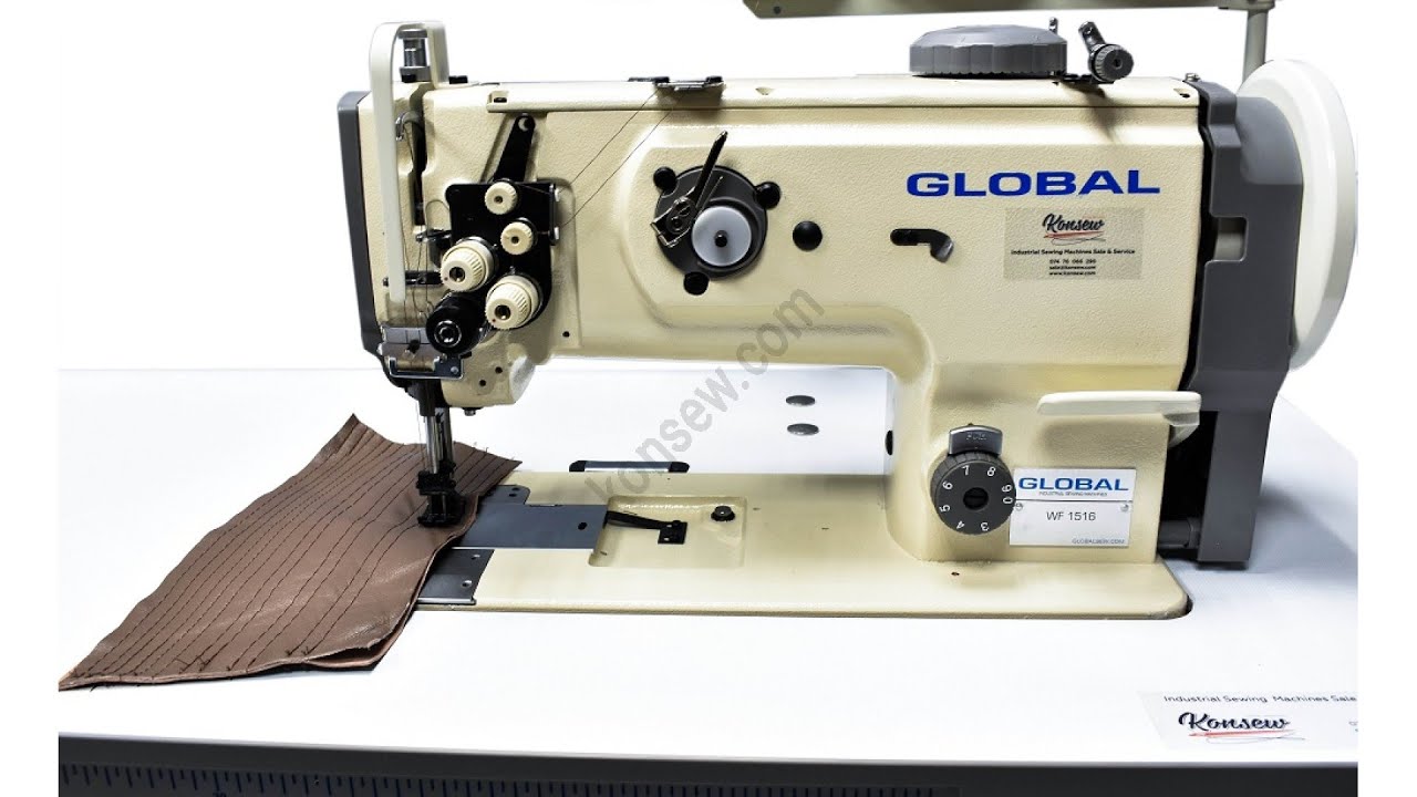 Global WF 1516 (8 Mm) Twin Needle Walking Foot Needle Feed Sewing Machine