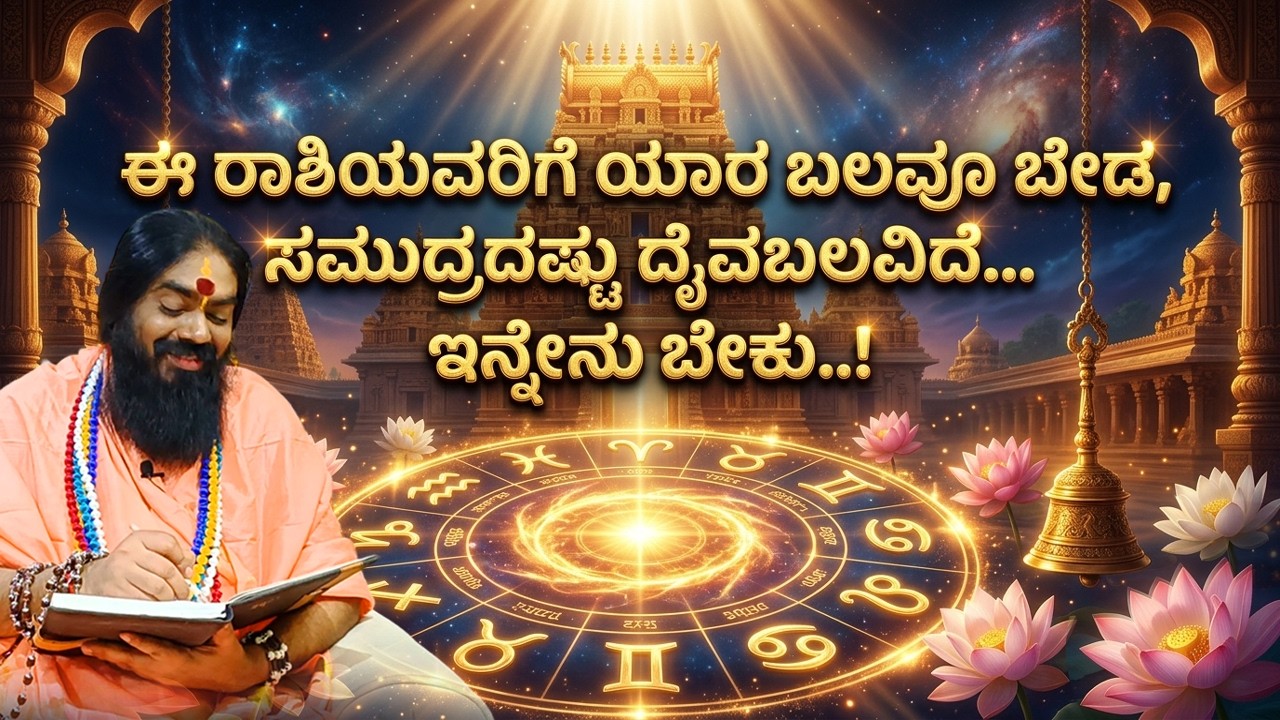 ಈ ರಾಶಿಯವರಿಗೆ ಯಾರ ಬಲವೂ ಬೇಡ ಸಮುದ್ರದಷ್ಟು ದೈವ ಬಲವಿದೆ ಇನ್ನೇನು ಬೇಕು.!? #vishnudattaguruji