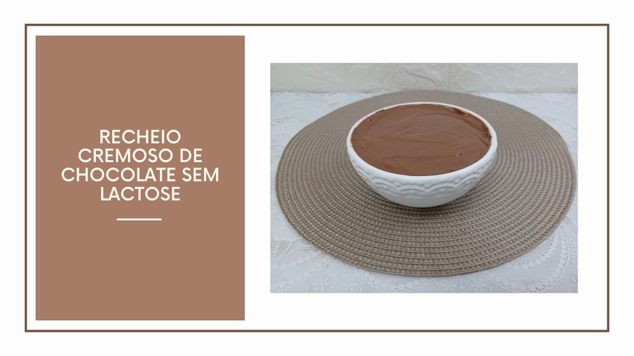Recheio Cremoso de Chocolate sem Lactose 😍😀/ Sandra Palma