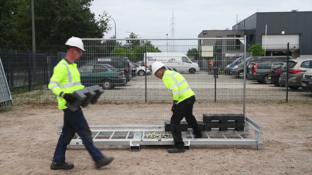 One transport system for temporary fences, footings and couplers
