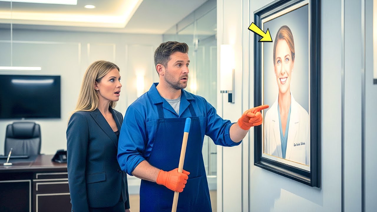 Single Dad Janitor Asks Billionaire: “Why Is My Wife’s Photo In Your Office?”—Then The UNBELIEVABLE