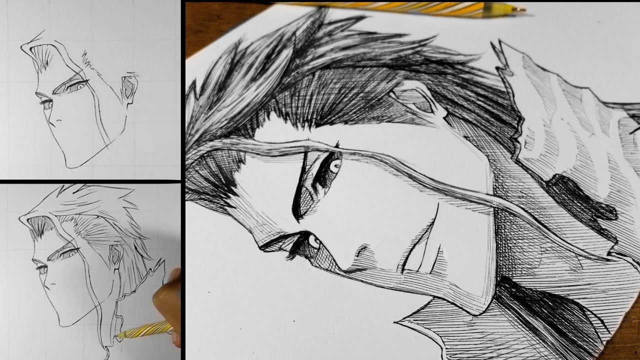 How to Draw AIZEN from anime Bleach 