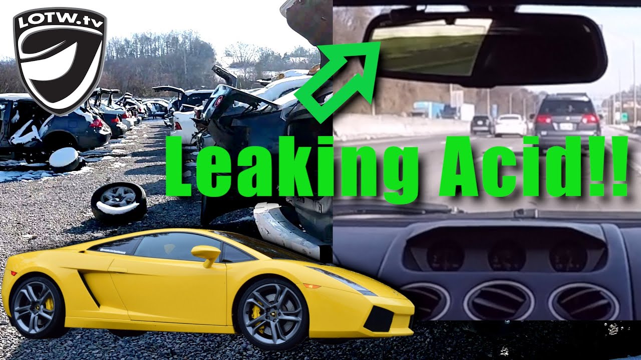 Lamborghini Parts at a Junk Yard? Leaky rear-view mirror needs replaced before it ruins my interior!