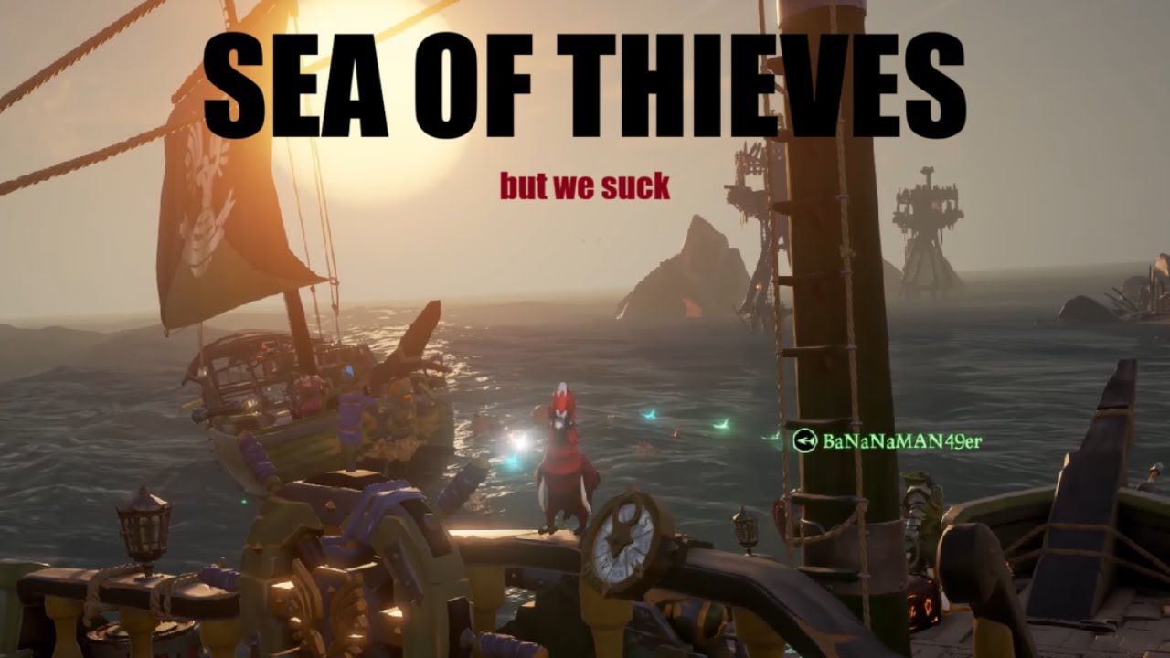 Two Sloops Take on the Sea of Thieves