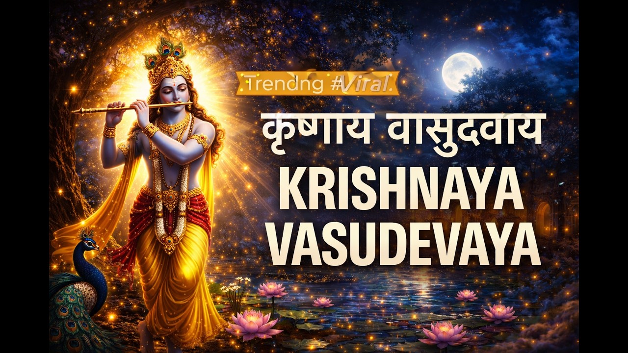 Krishnaya Vasudevaya Mantra | Powerful Krishna Chant | 108 Times