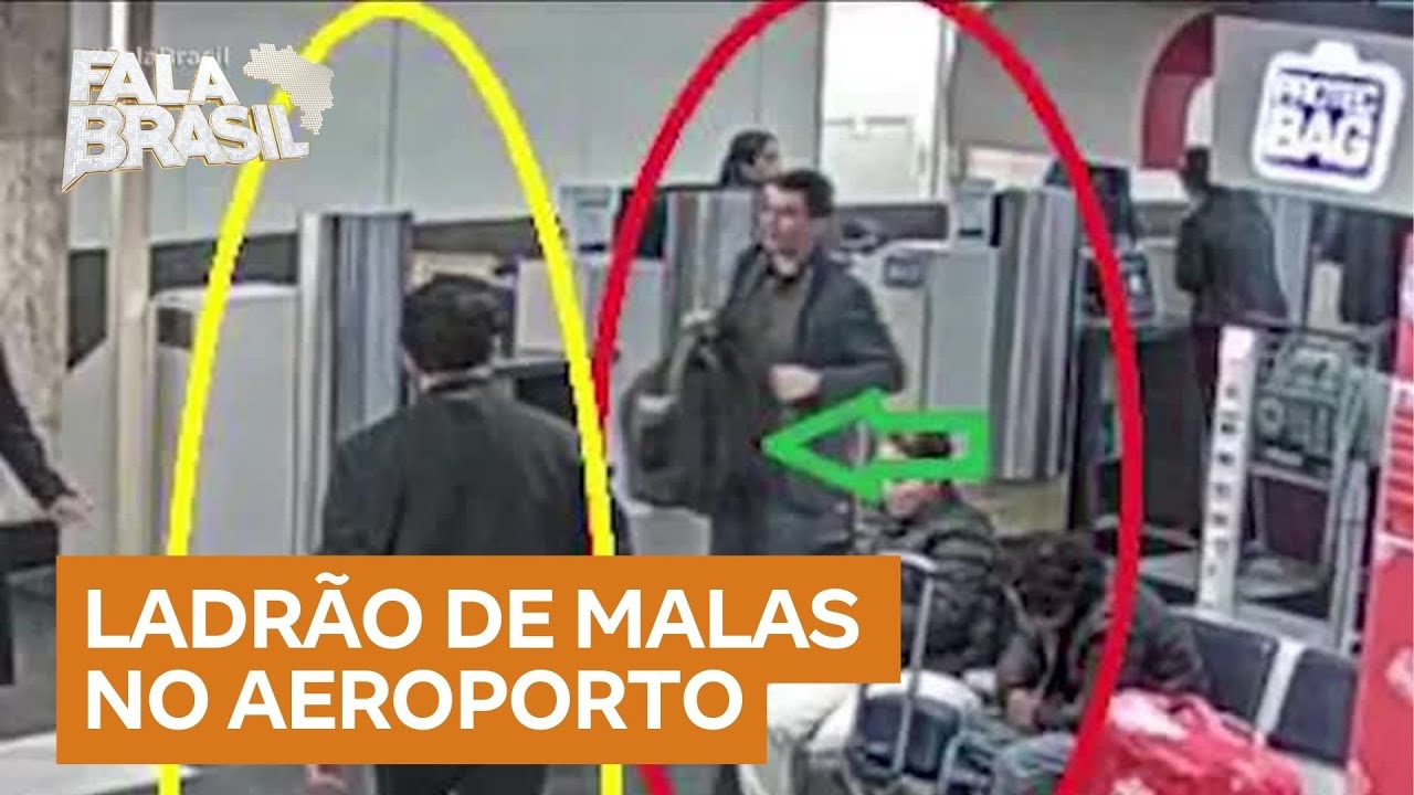 Exclusivo: Imagens mostram ação de ladrão de malas no Aeroporto de Congonhas