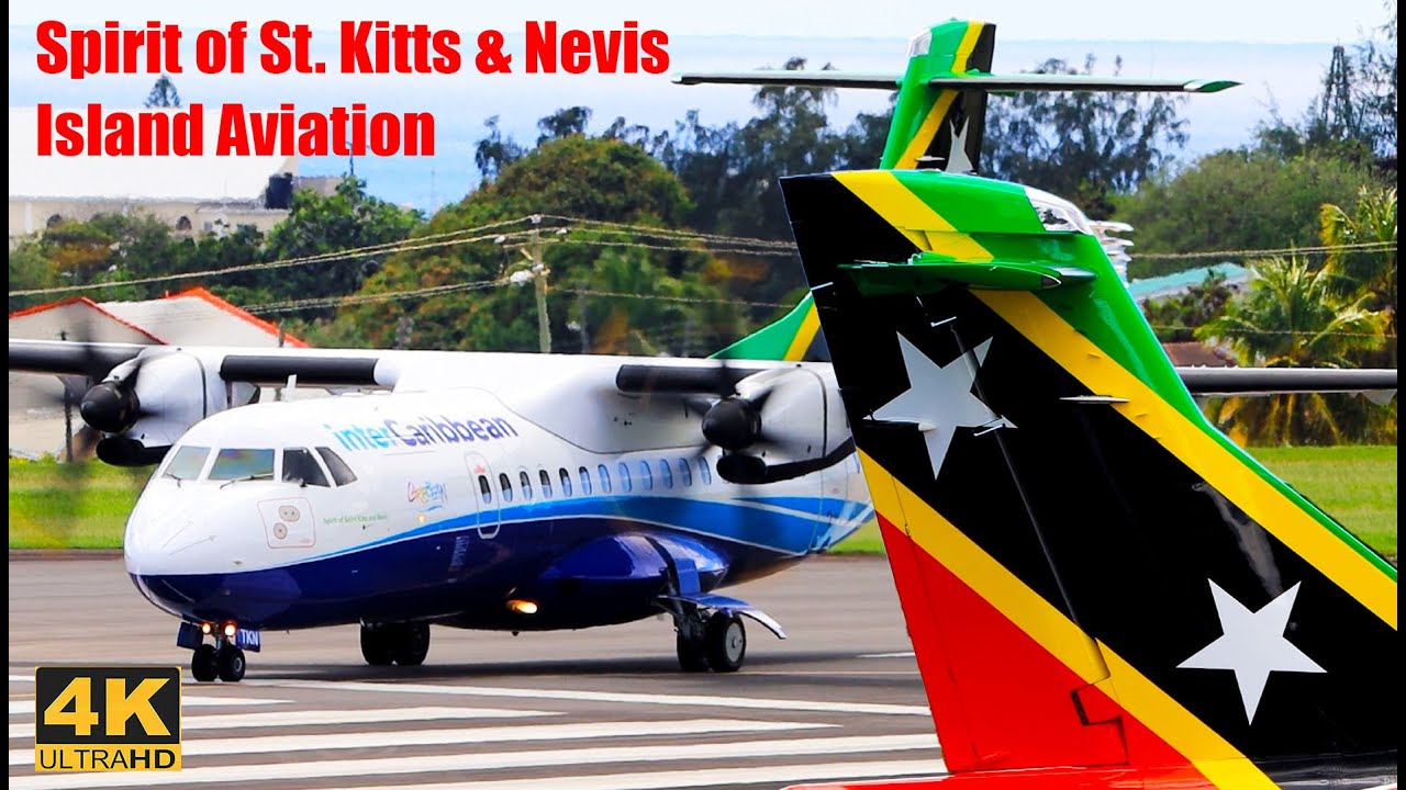 Spirit of St. Kitts & Nevis Departing St. Kitts For Barbados | ATR 42-500 | intaCaribbena Airways