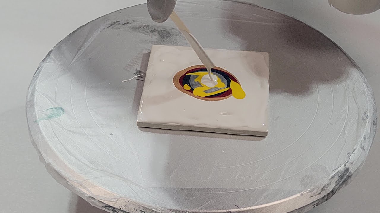 Watch These Blooms Come to Life! 🌸 Fluid Art Tile Pouring