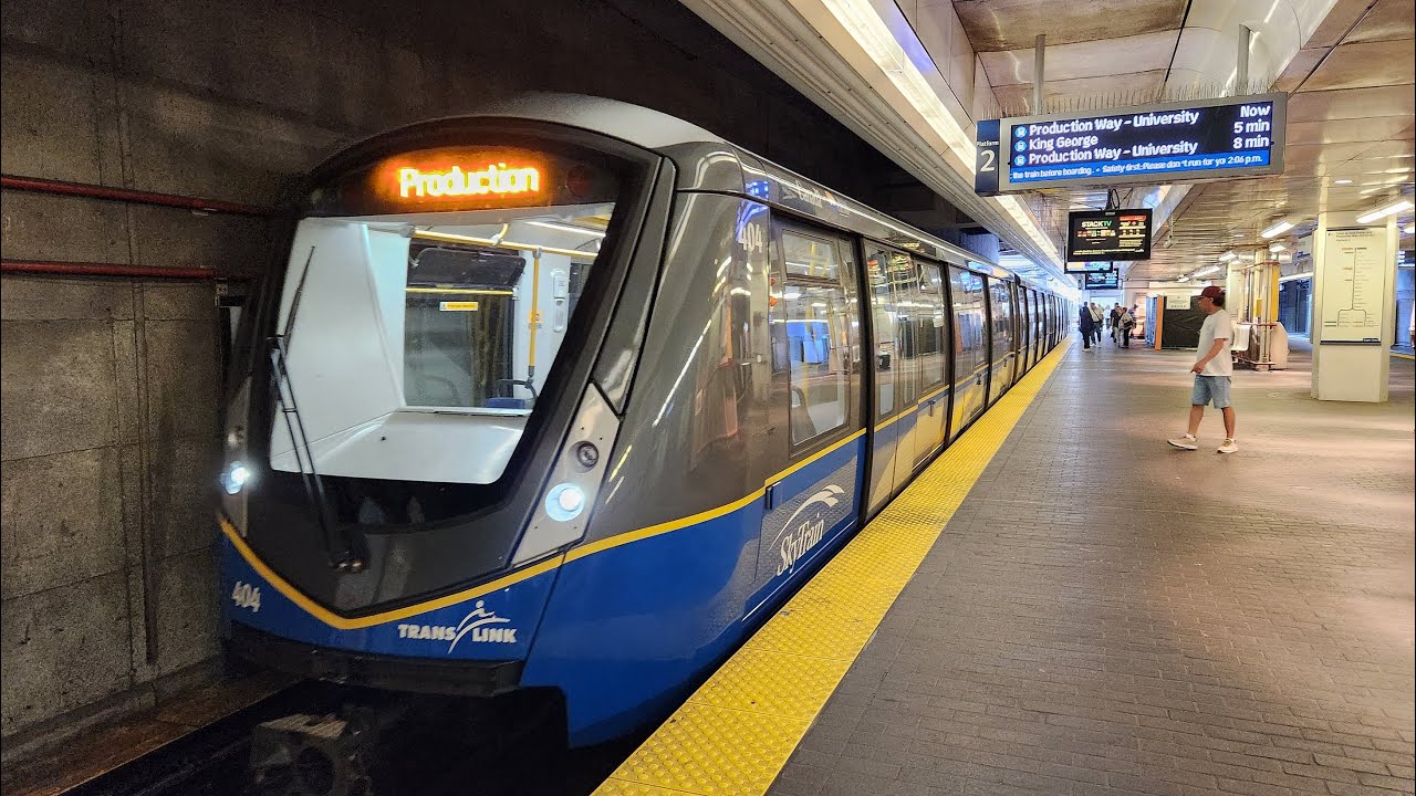 [4K] – Full Ride – Vancouver's Expo Line – Eastbound – Waterfront – Production Way-University