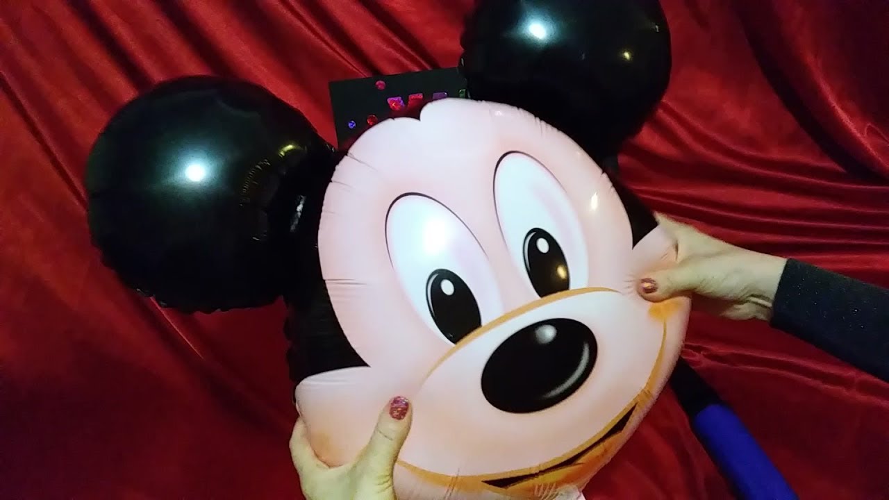 MICKEY MOUSE MYLAR FOIL BALLOON POPS!