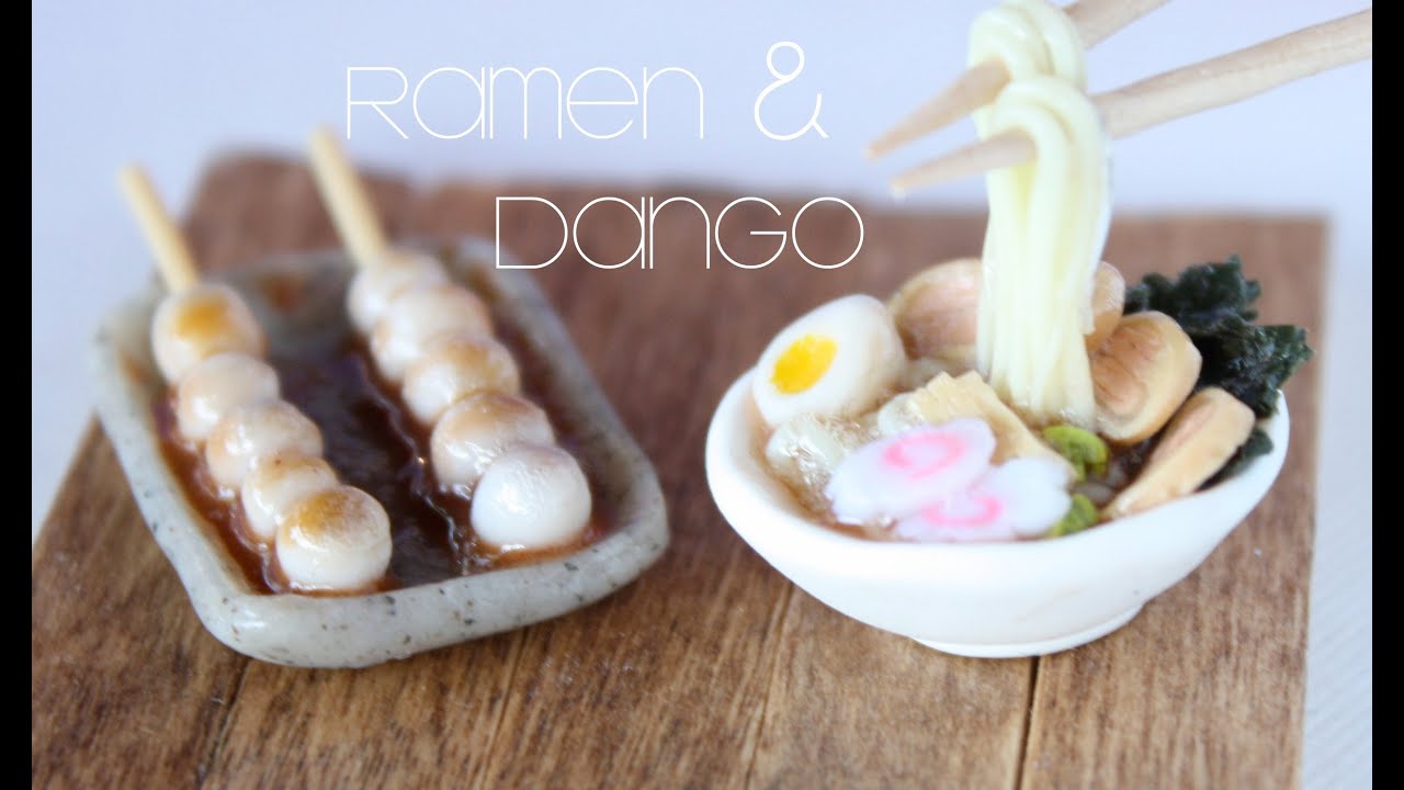 Ramen & Dango - Miniature Clay Bowl & Chopsticks Tutorial